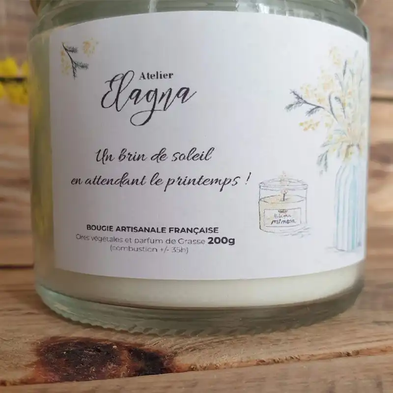 BOUGIE-NATURELLE-200G PARFUM-MIMOSA