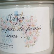 Détail grande bougie COCKTAIL TROPICAL ANTI TABAC