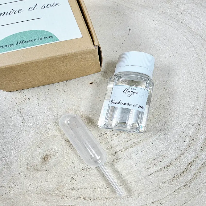 Détail recharge diffuseur voiture CACHEMIRE ET SOIE