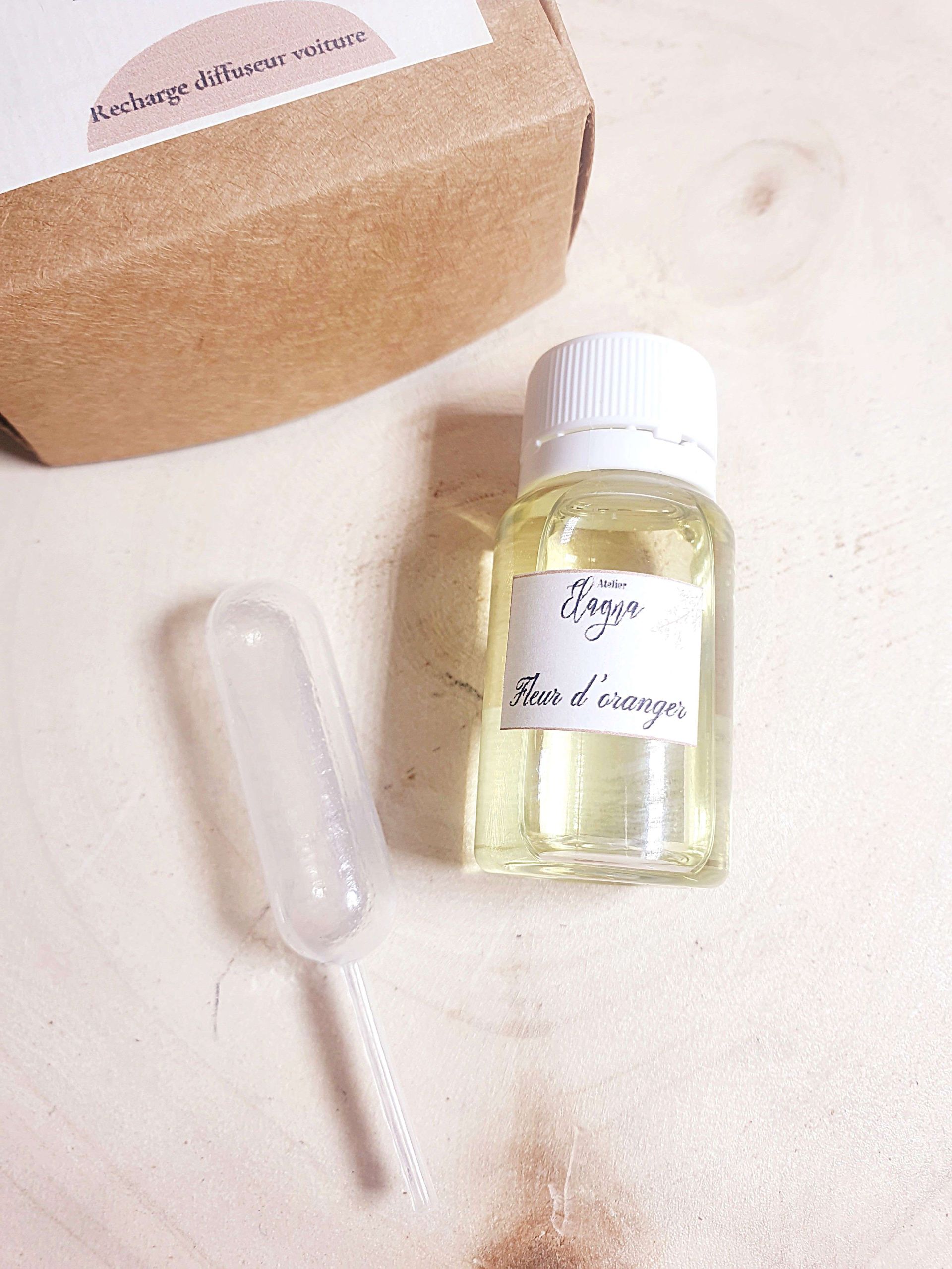Détail recharge diffuseur voiture FLEUR D ORANGER