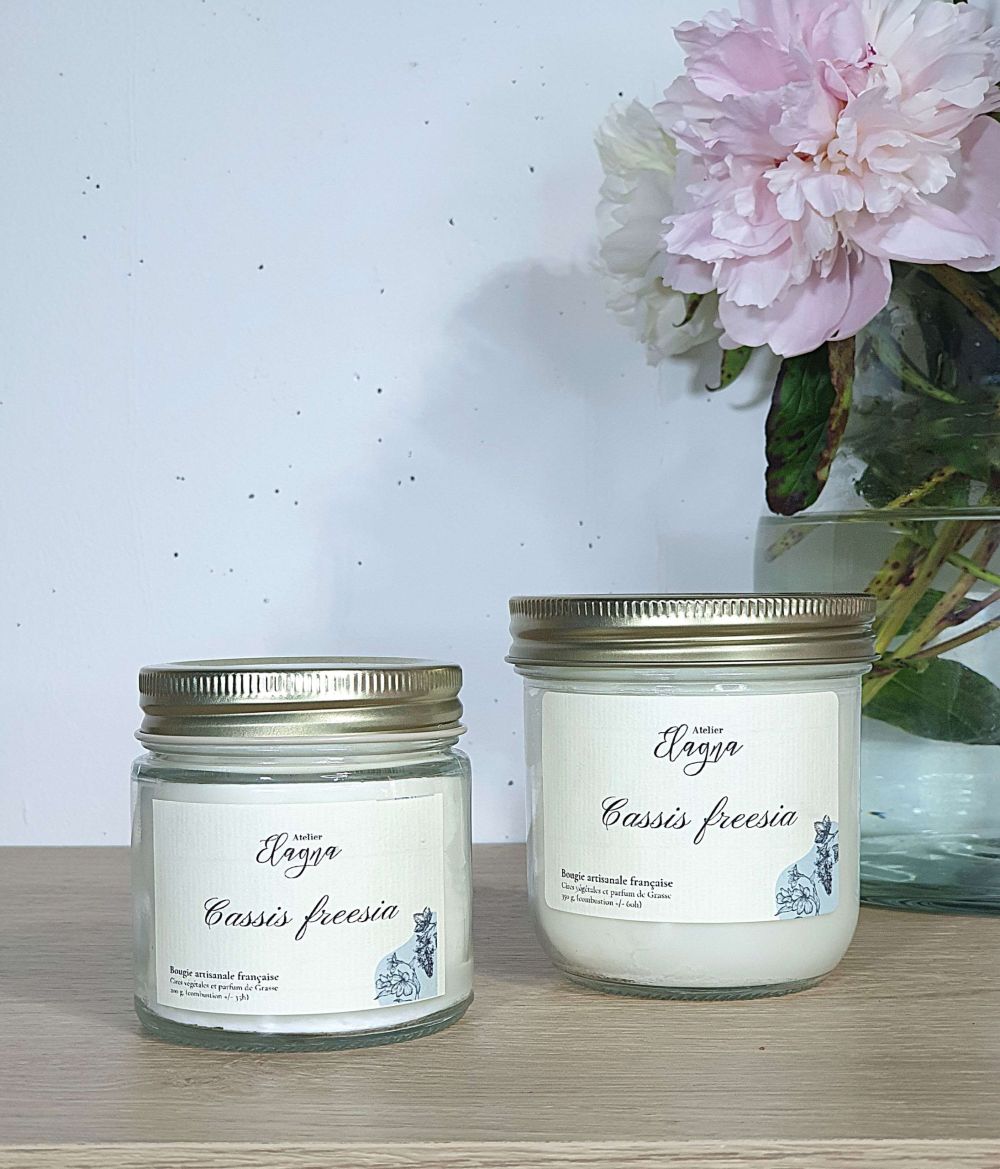 Grande et petite bougie CASSIS FREESIA