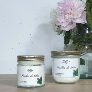 Grande et petite bougie FEUILLES DE TABAC