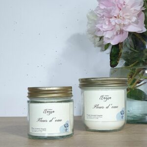Grande et petite bougie FLEUR D'EAU
