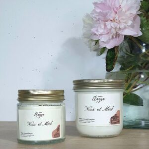 Grande et petite bougie NOIX ET MIEL