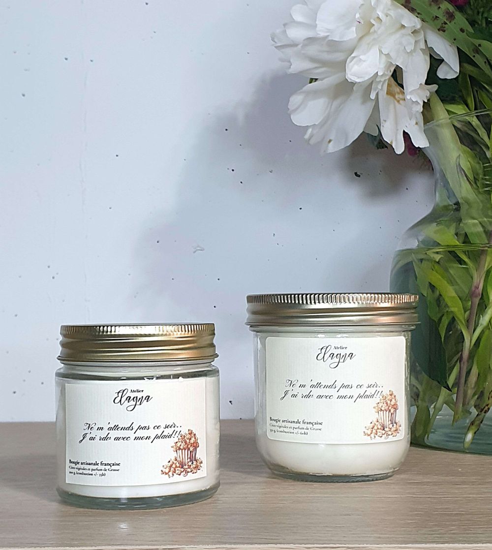 Grande et petite bougie POP CORN