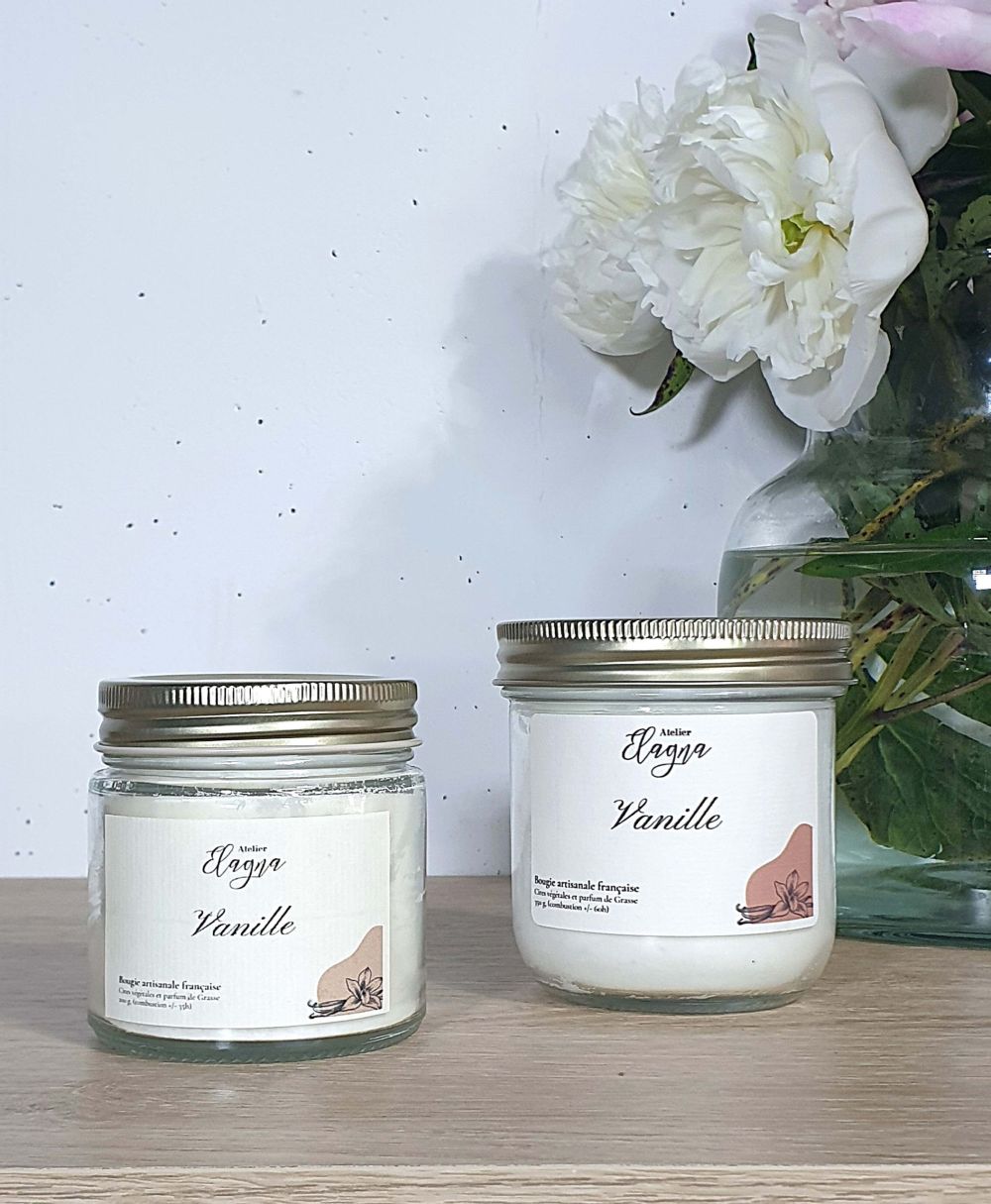 Grande et petite bougie VANILLE