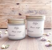 Grande et petite bougie parfumée perce neige