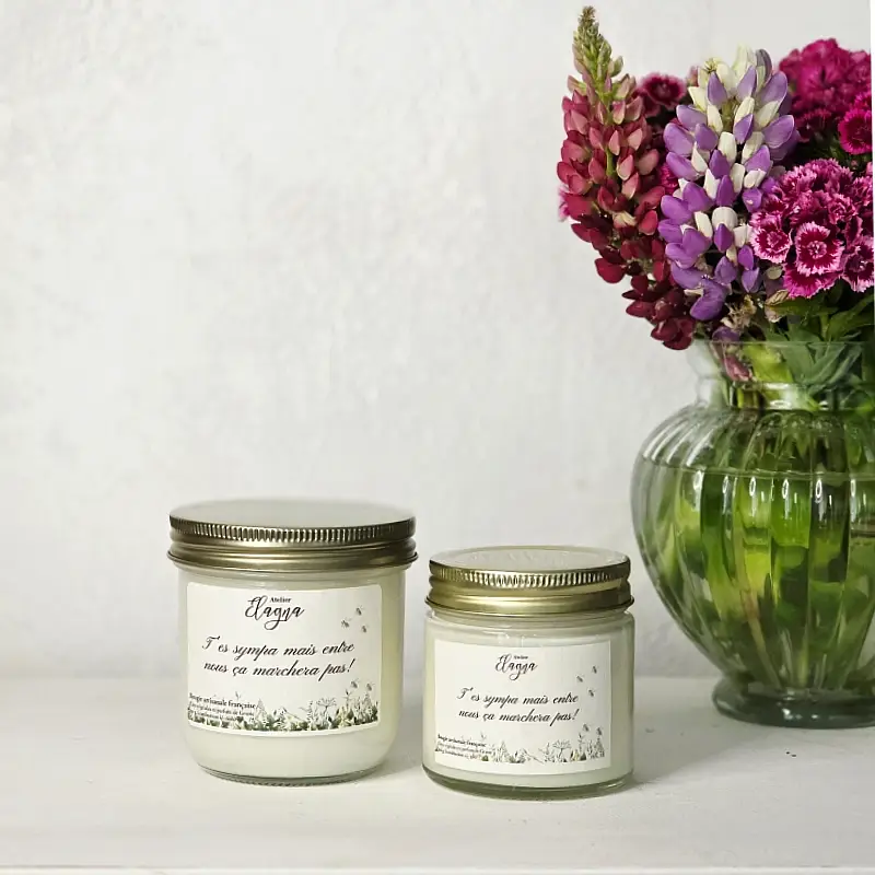 petite et grande bougie CITRONNELLE GERANIUM