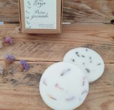 fondant parfumé POIRE GRENADE pétales lavande ou statice