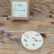 fondant parfumé et boite FRAISE MENTHE pétale lavande