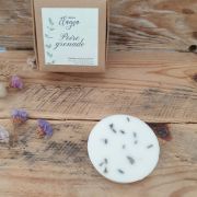 fondant parfumé et boite POIRE GRENADE pétale lavande