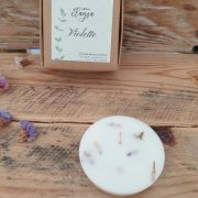 fondant parfumé et boite VIOLETTE pétale statice