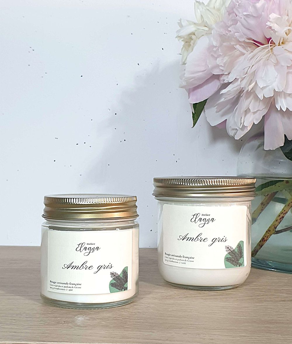 grande et petite bougie AMBRE GRIS
