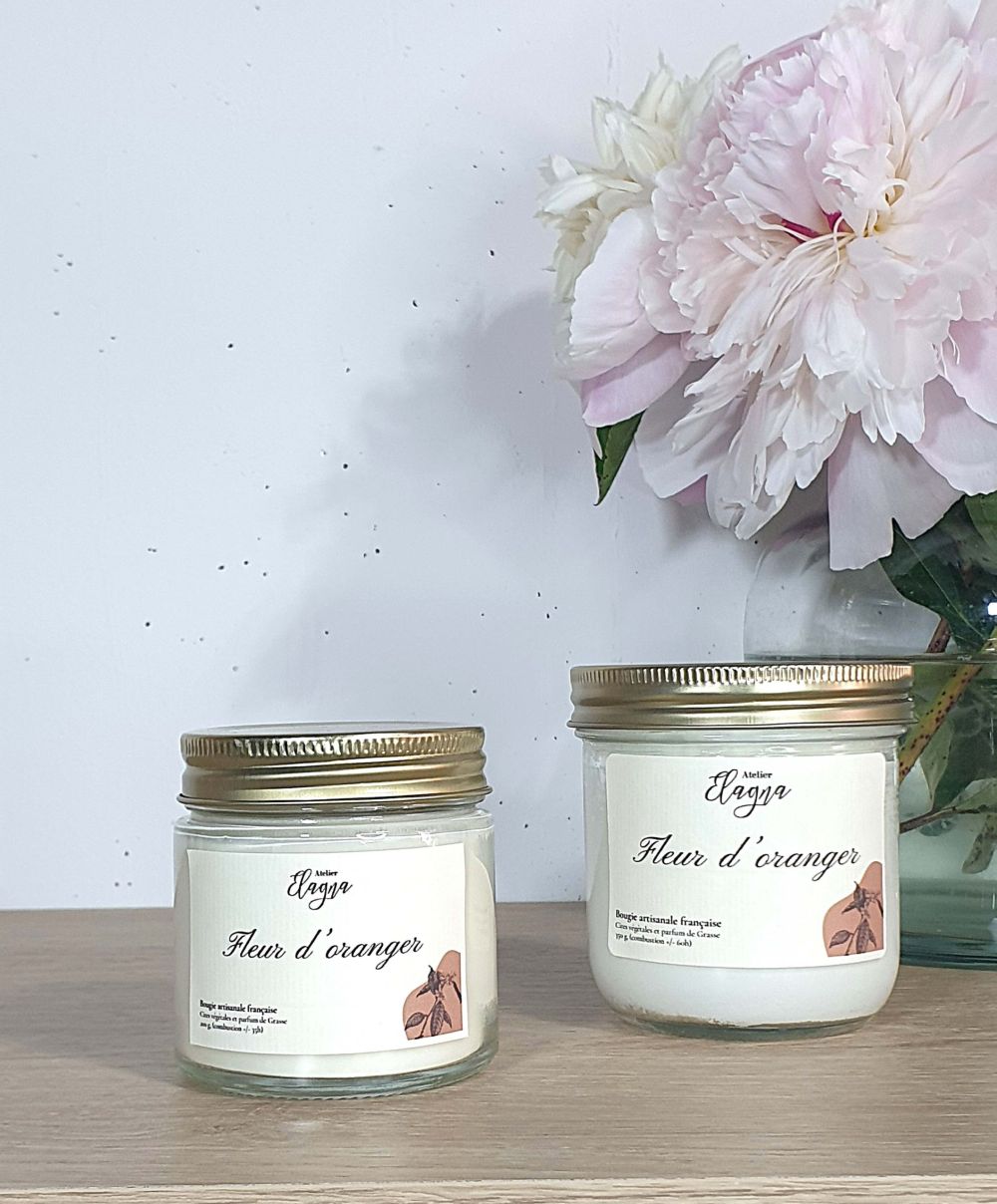 grande et petite bougie FLEUR D ORANGER