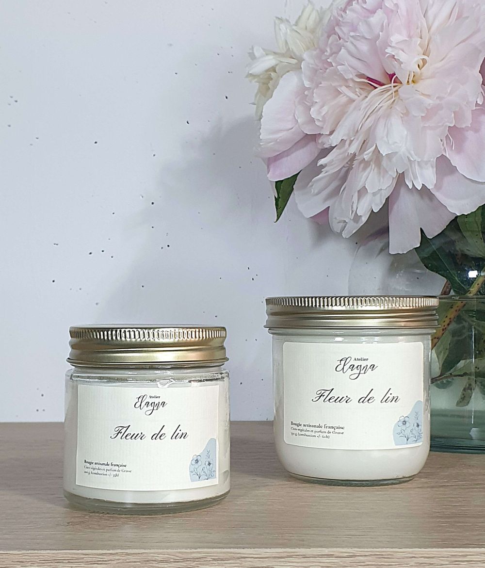grande et petite bougie FLEUR DE LIN