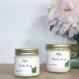 grande et petite bougie POUDRE DE RIZ