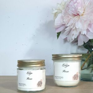 grande et petite bougie ROSE