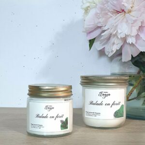 grande et petite bougies BALADE EN FORET