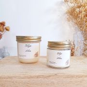 petite et grande bougie lilas