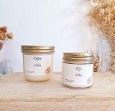 petite et grande bougie lilas